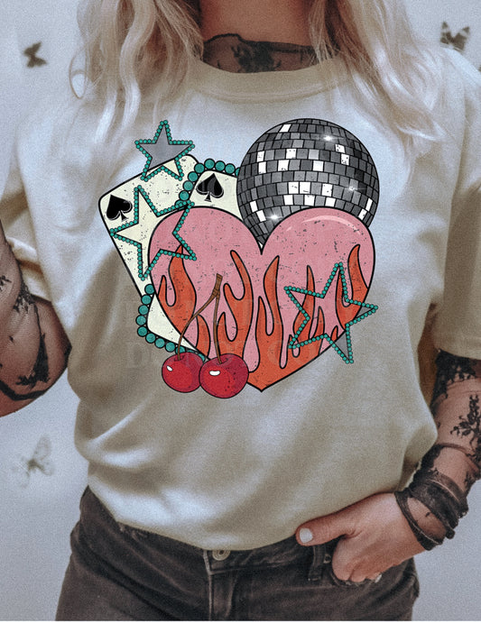 DISCO HEART TEE