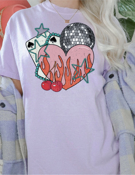 DISCO HEART TEE