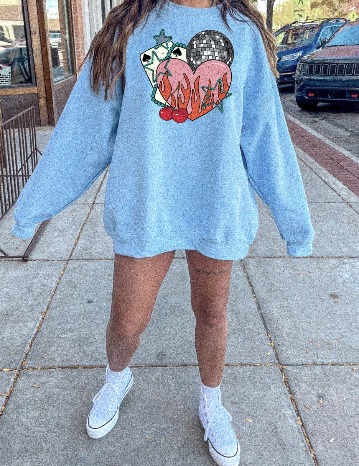 DISCO HEART SWEATSHIRT