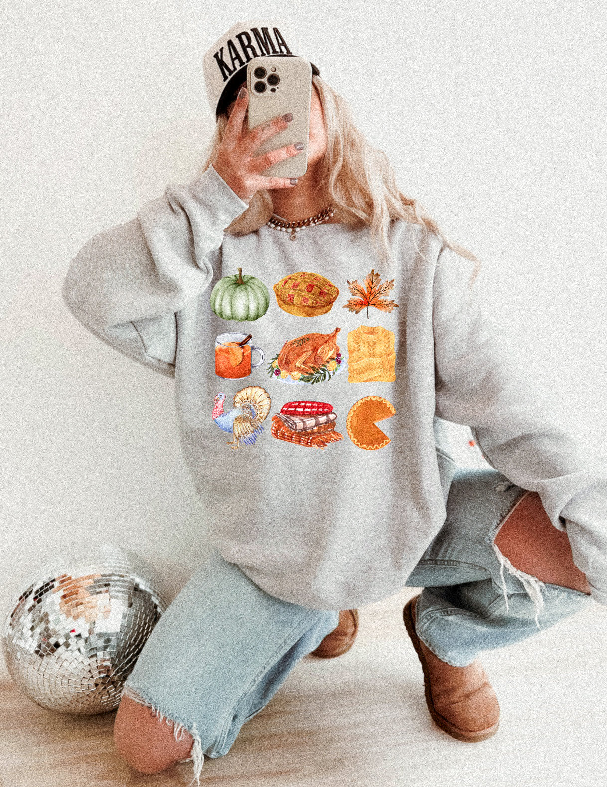 THANKSGIVING COLLAGE SWEATSHIRT