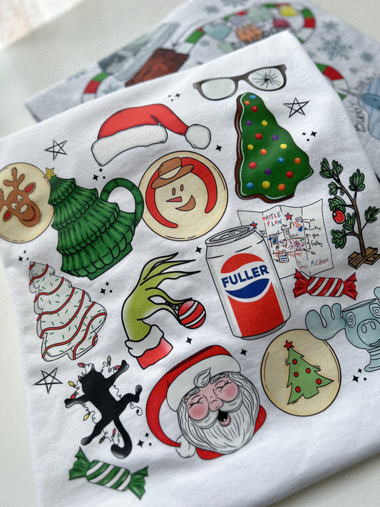 CHRISTMAS MOVIE COLLAGE TEE