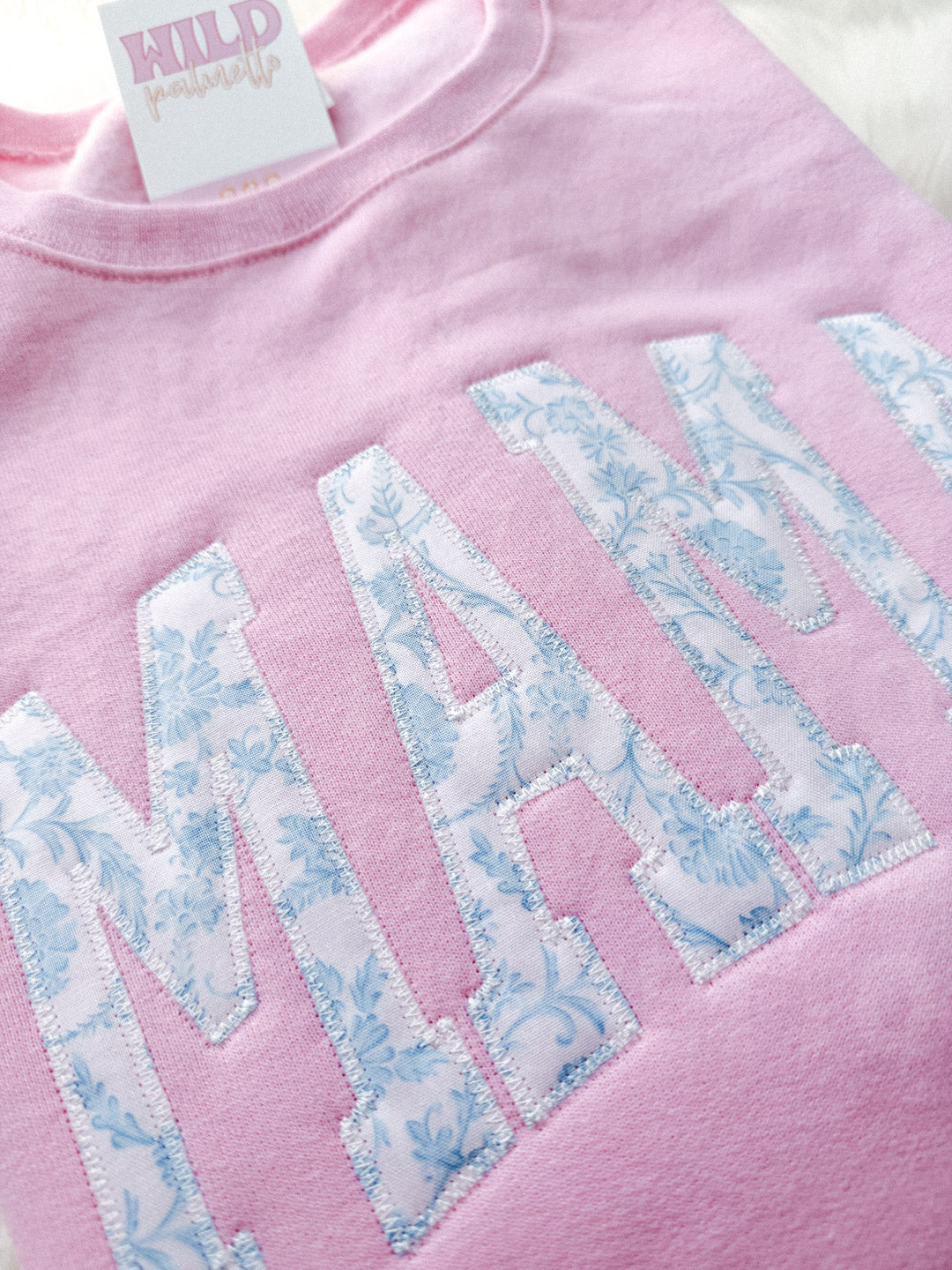 MAMA EMBROIDERED SWEATSHIRT *TEXT + FABRIC CUSTOMIZABLE*