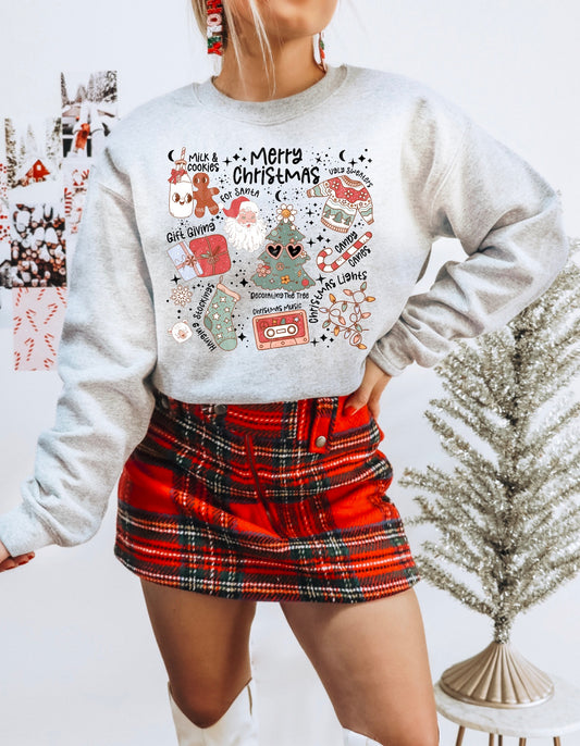 MERRY CHRISTMAS COLLAGE SWEATSHIRT