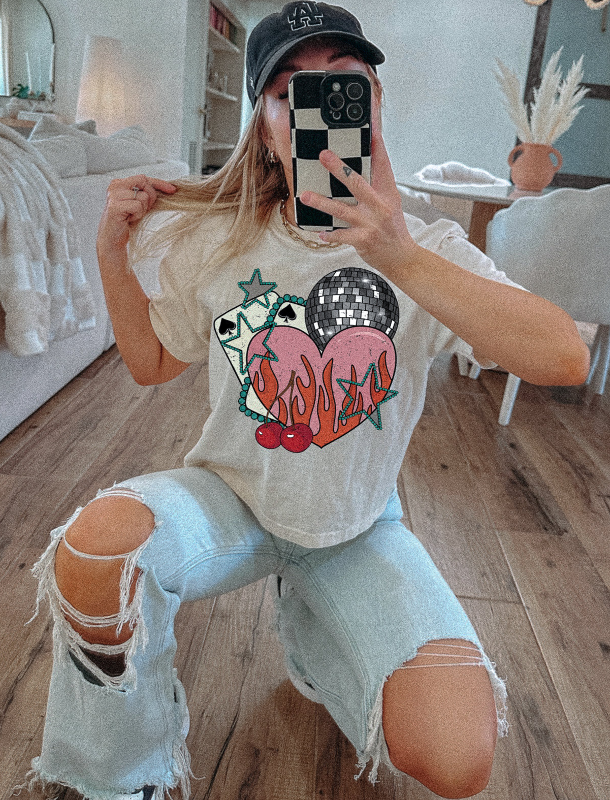 DISCO HEART TEE