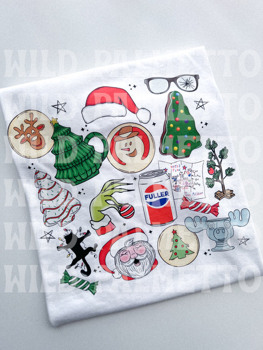CHRISTMAS MOVIE COLLAGE TEE
