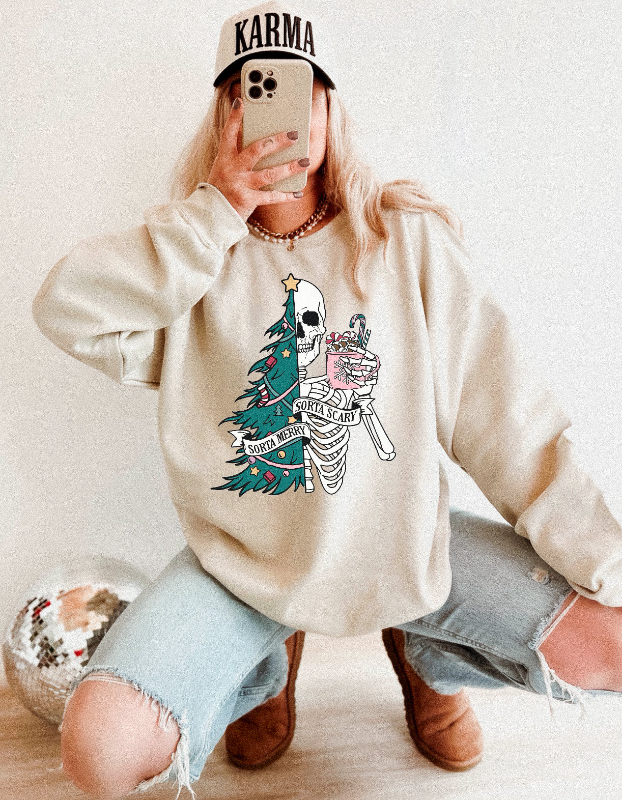 SORTA MERRY, SORTA SCARY SWEATSHIRT