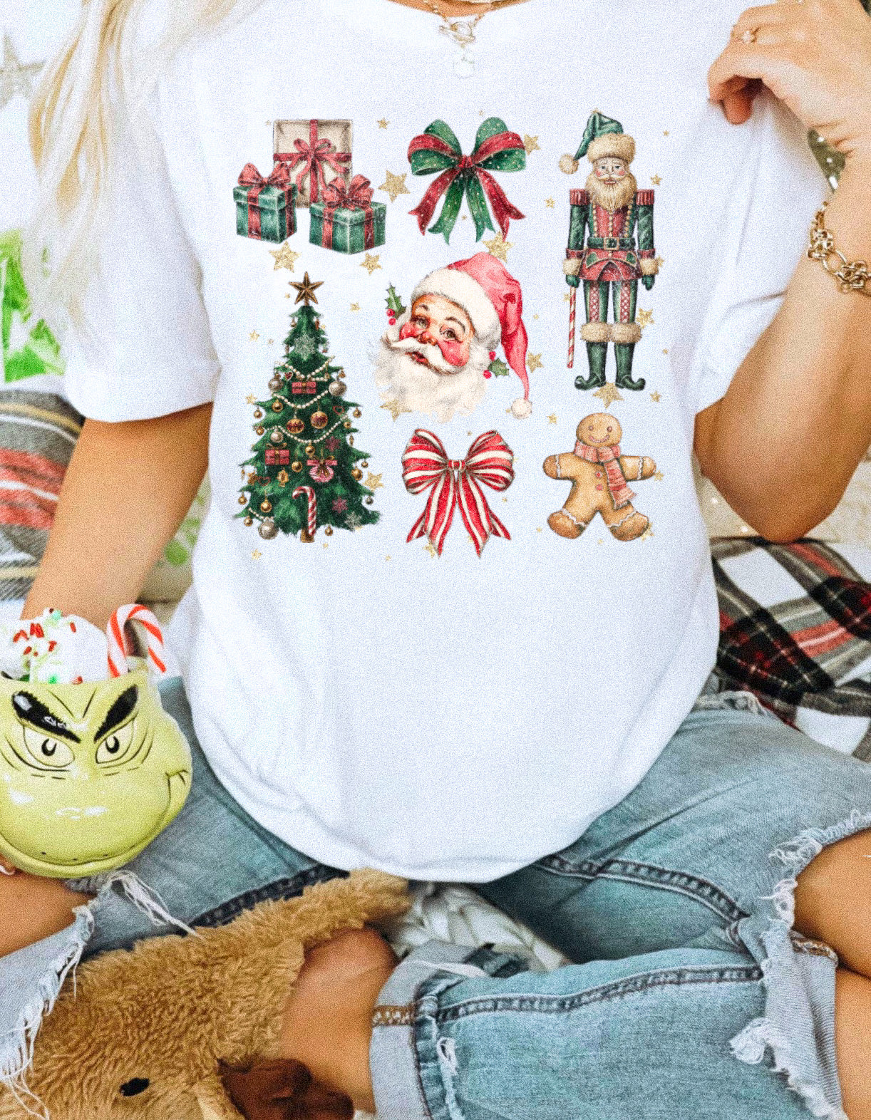 VINTAGE CHRISTMAS COLLAGE TEE