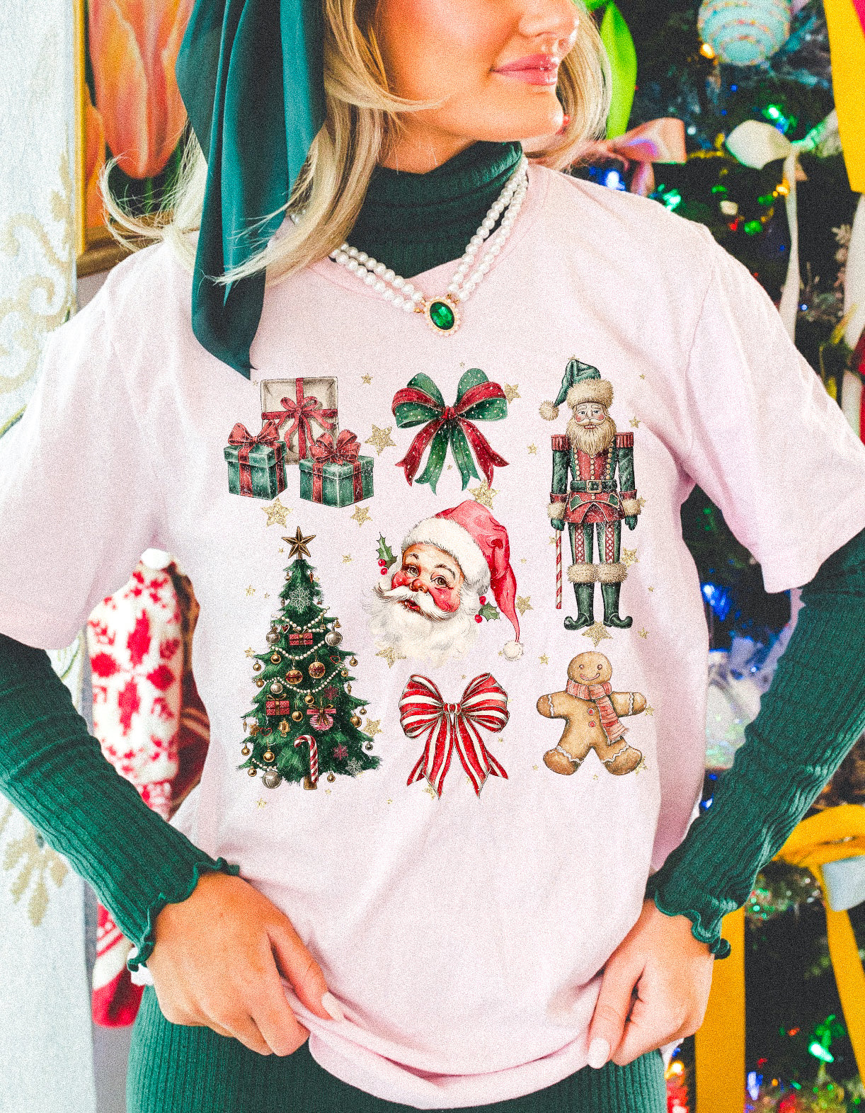 VINTAGE CHRISTMAS COLLAGE TEE