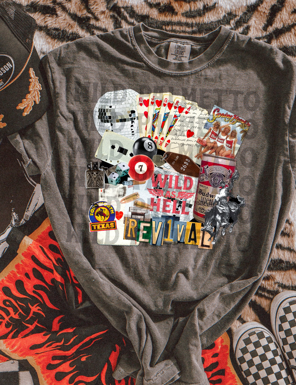 WILD AS HELL COLLAGE TEE