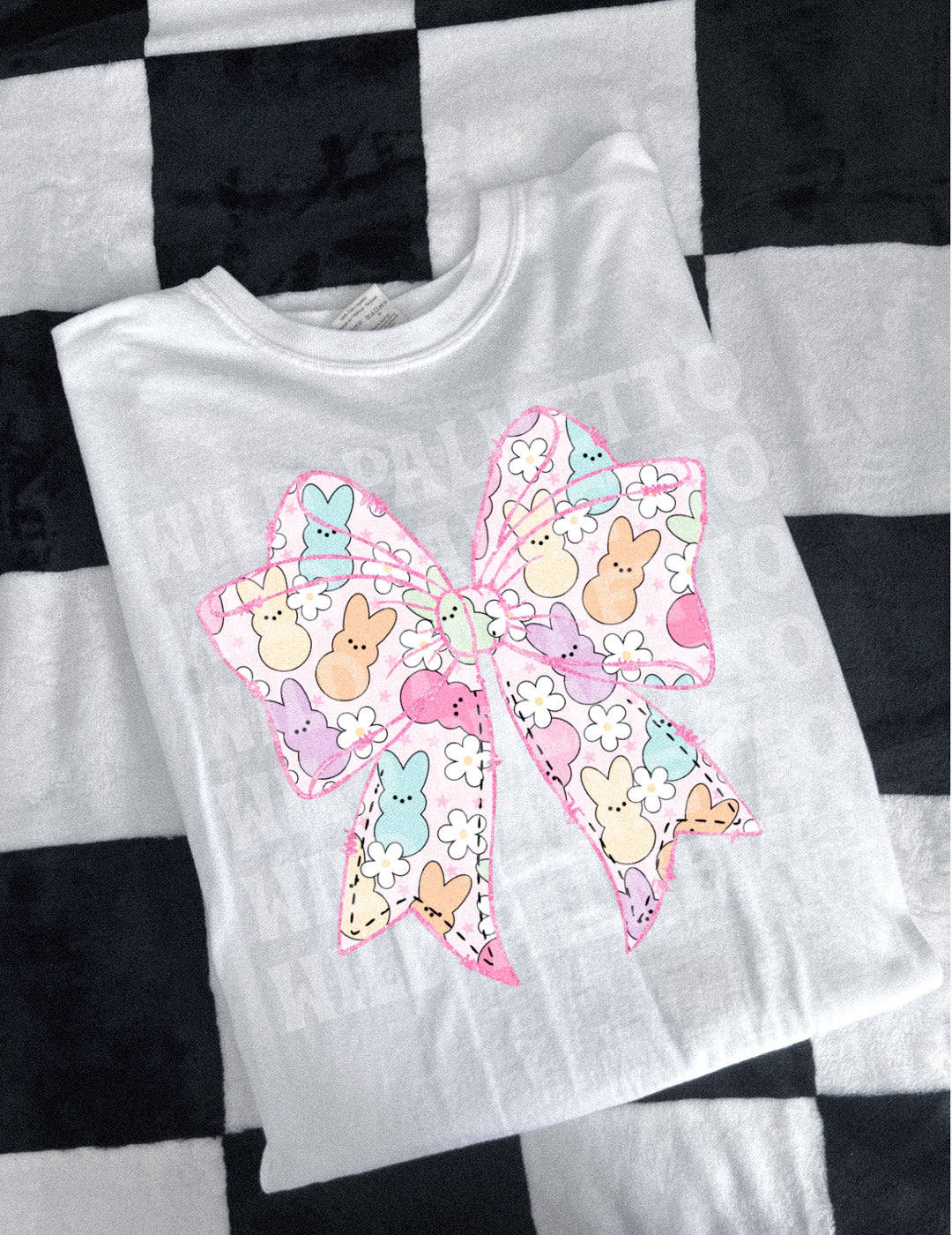 PINK EASTER BOW TEE