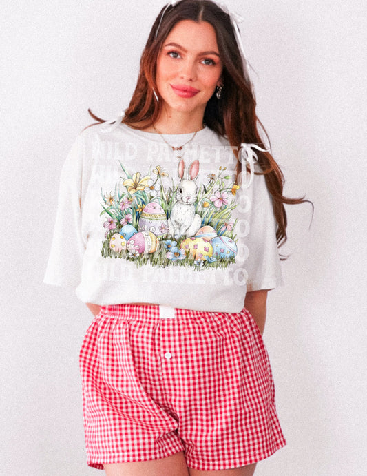 BUNNY IN A FIELD EASTER TEE