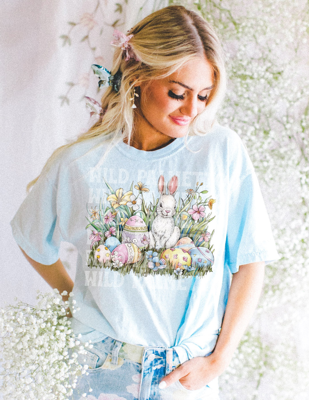 BUNNY IN A FIELD EASTER TEE