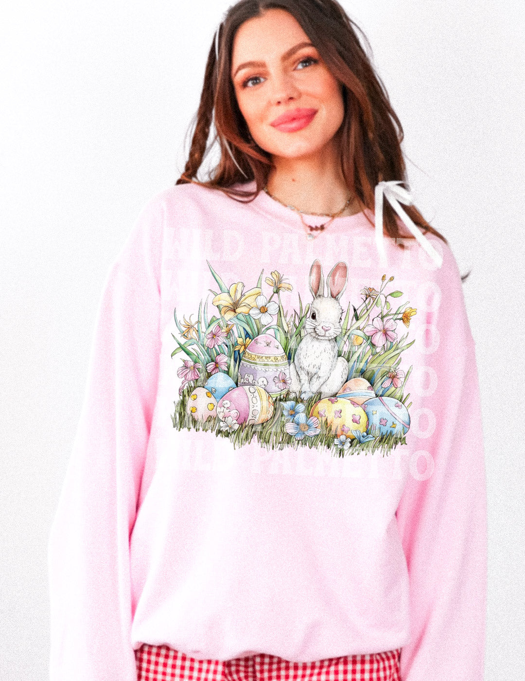 BUNNY IN A FIELD EASTER SWEATSHIRT