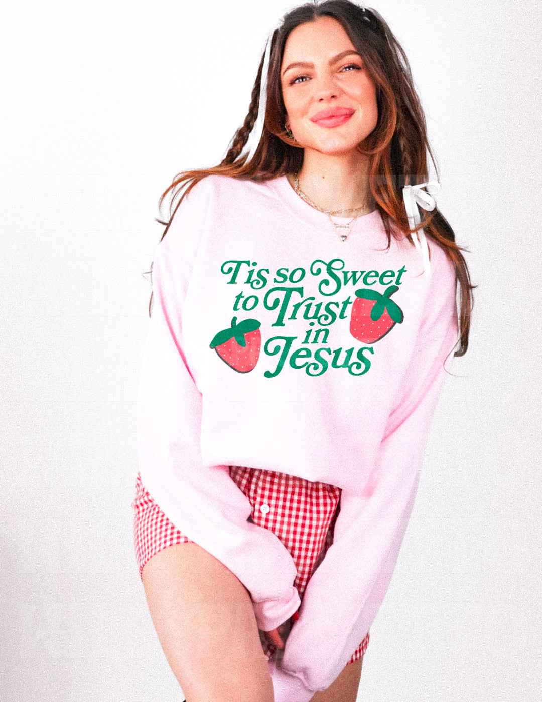 TIS SO SWEET TO TRUST IN JESUS SWEATSHIRT