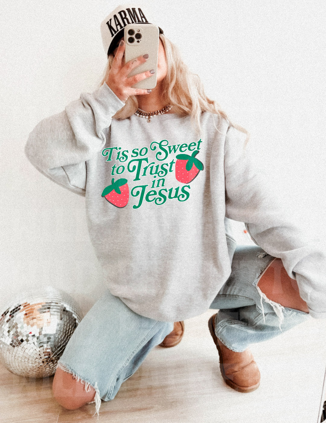 TIS SO SWEET TO TRUST IN JESUS SWEATSHIRT