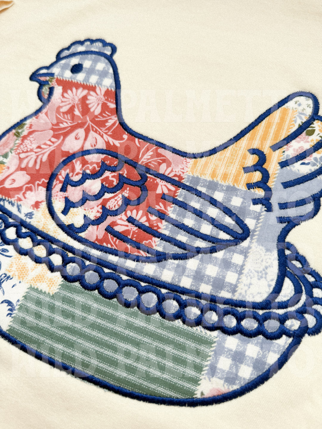 HEN ON NEST EMBROIDERED TEE *CUSTOMIZABLE*