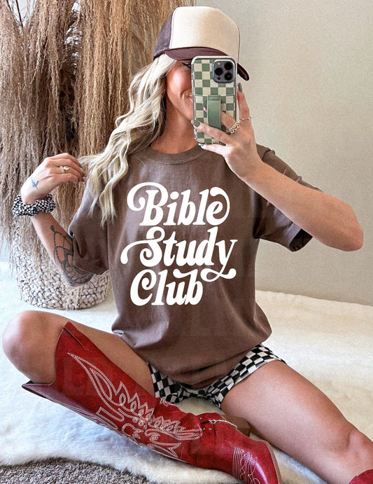 BIBLE STUDY CLUB (WHITE TEXT) TEE