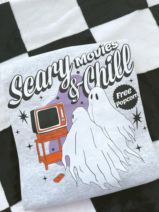 SCARY MOVIES & CHILL SWEATSHIRT S | READY TO SHIP