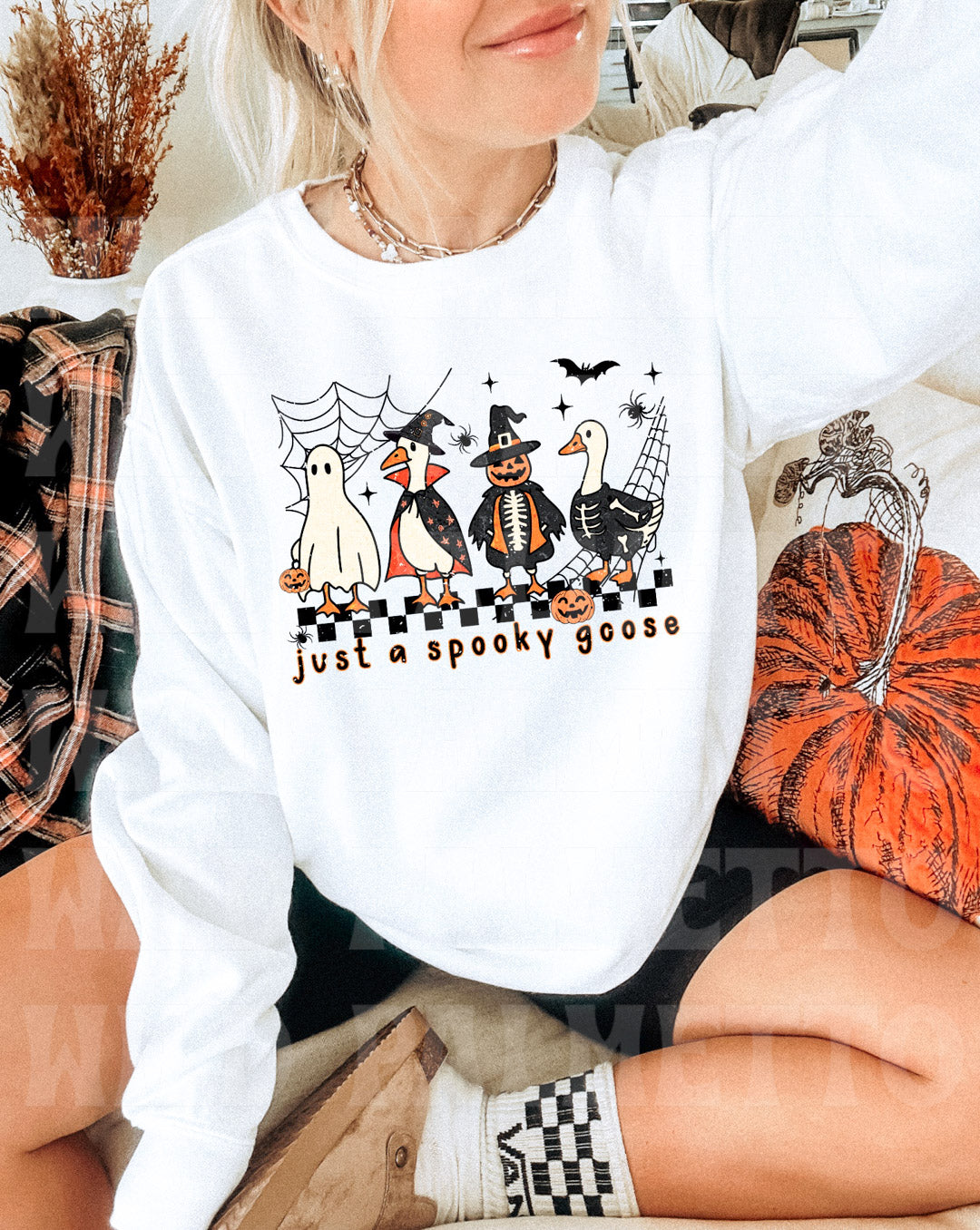 JUST A SPOOKY GOOSE SWEATSHIRT