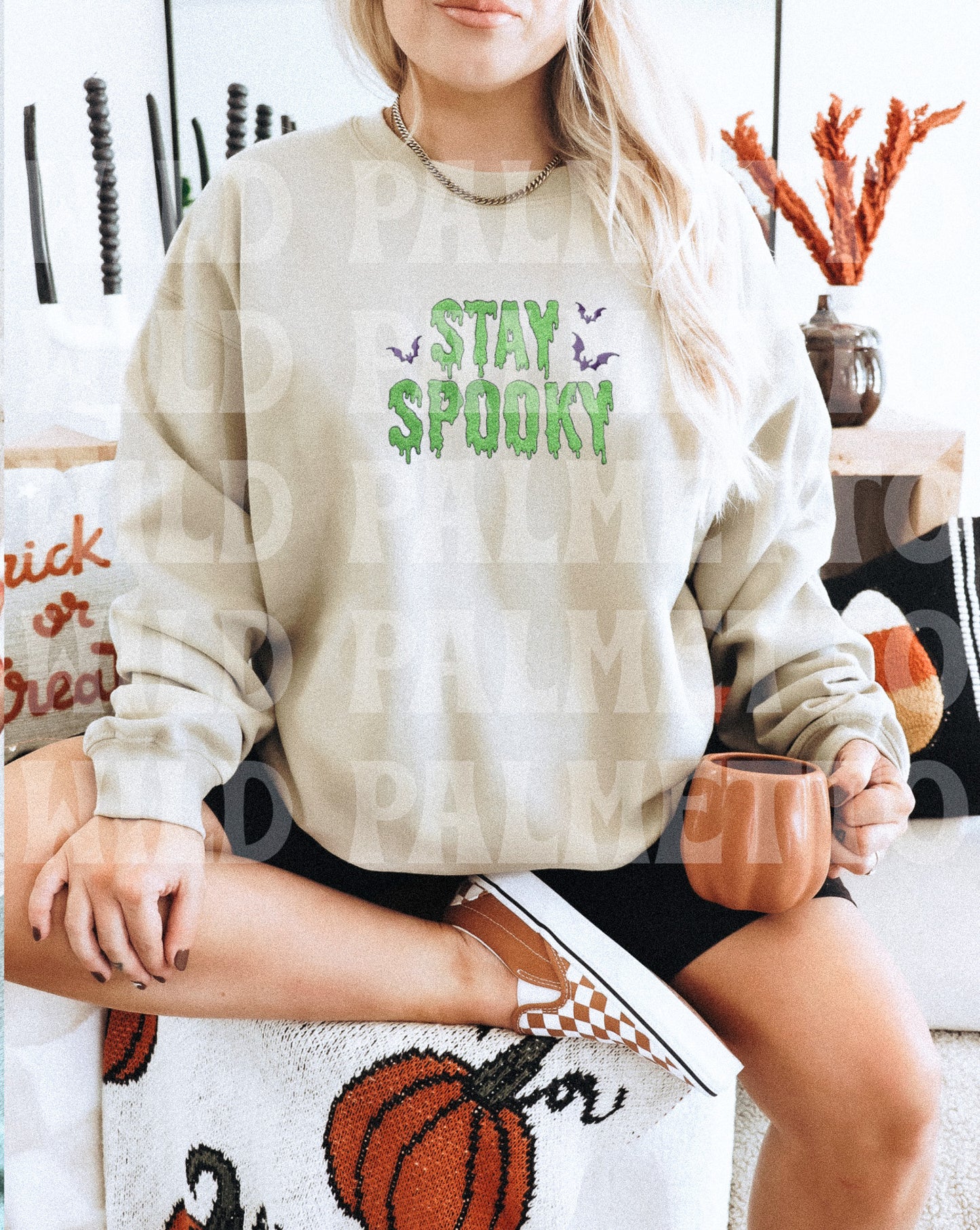 STAY SPOOKY EMBROIDERED SWEATSHIRT