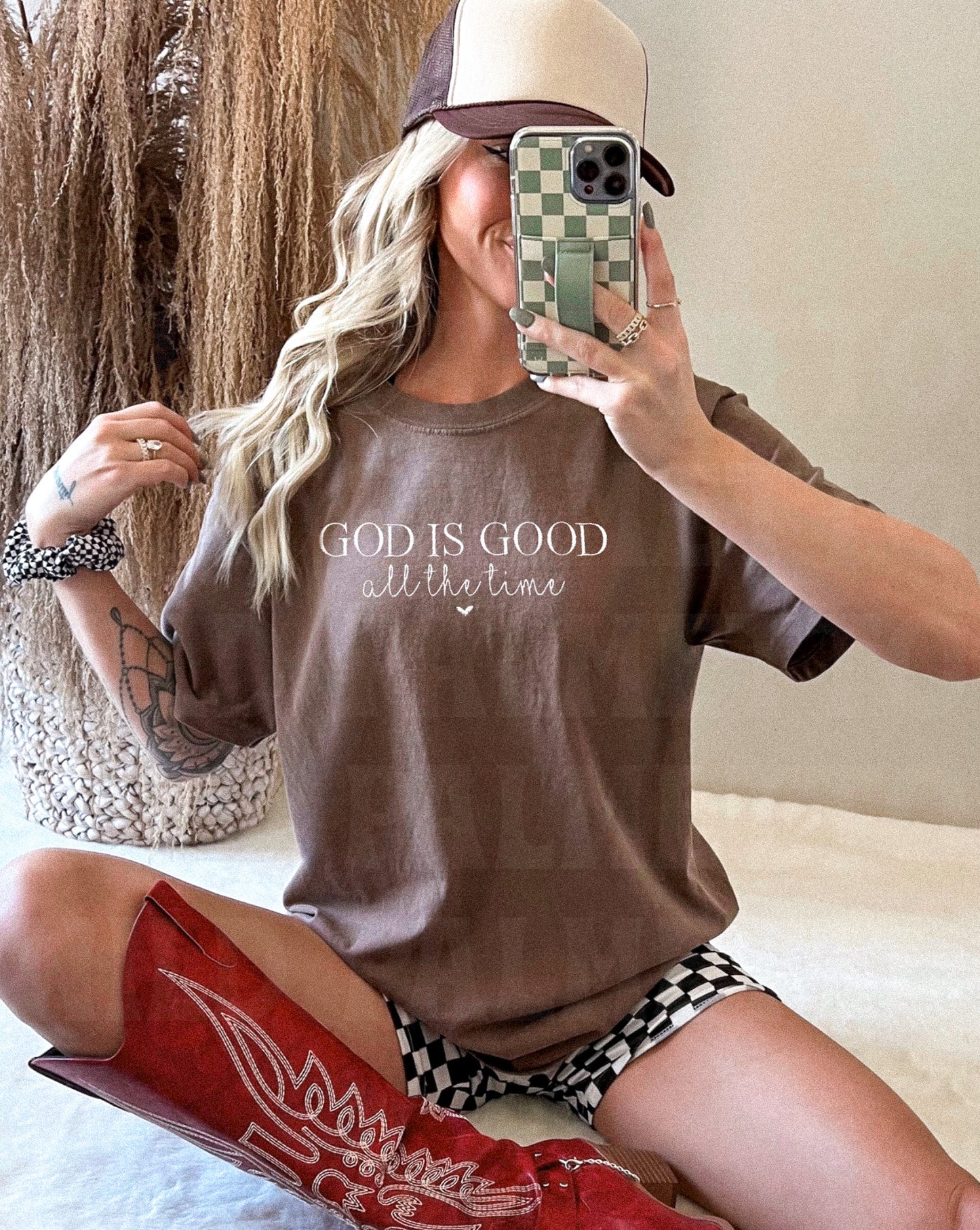 GOD IS GOOD EMBROIDERED TEE