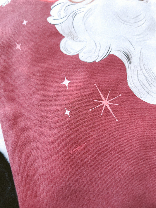 *IMPERFECT SALE* PINK SANTA TEE | S | READY TO SHIP