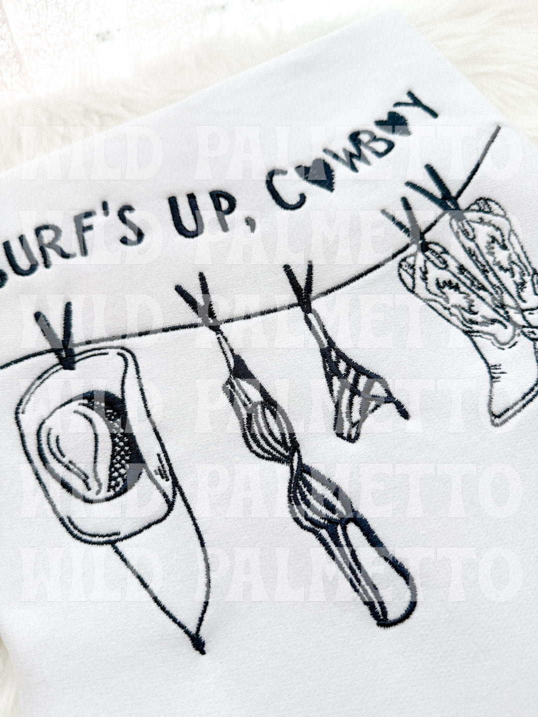 SURF'S UP COWBOY EMBROIDERED SWEATSHIRT *CUSTOMIZABLE*