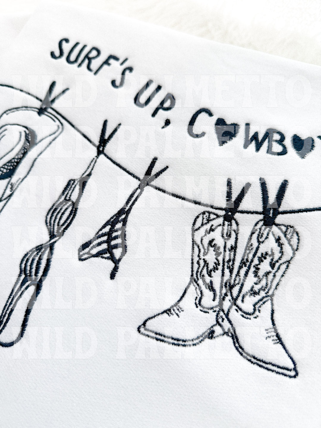 SURF'S UP COWBOY EMBROIDERED SWEATSHIRT *CUSTOMIZABLE*