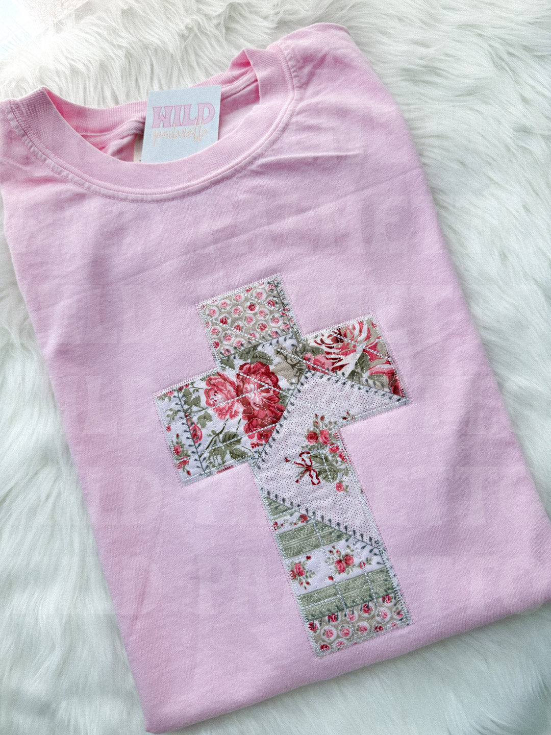 EMBROIDERED CROSS TEE *CUSTOMIZABLE*