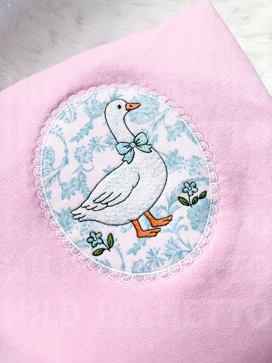 SPRING GOOSE FRAME EMBROIDERED SWEATSHIRT *CUSTOMIZABLE*