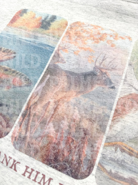 LET US THANK HIM FOR OUR FOOD SWEATSHIRT