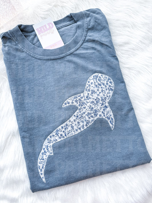 WHALE SHARK EMBROIDERED TEE *CUSTOMIZABLE*