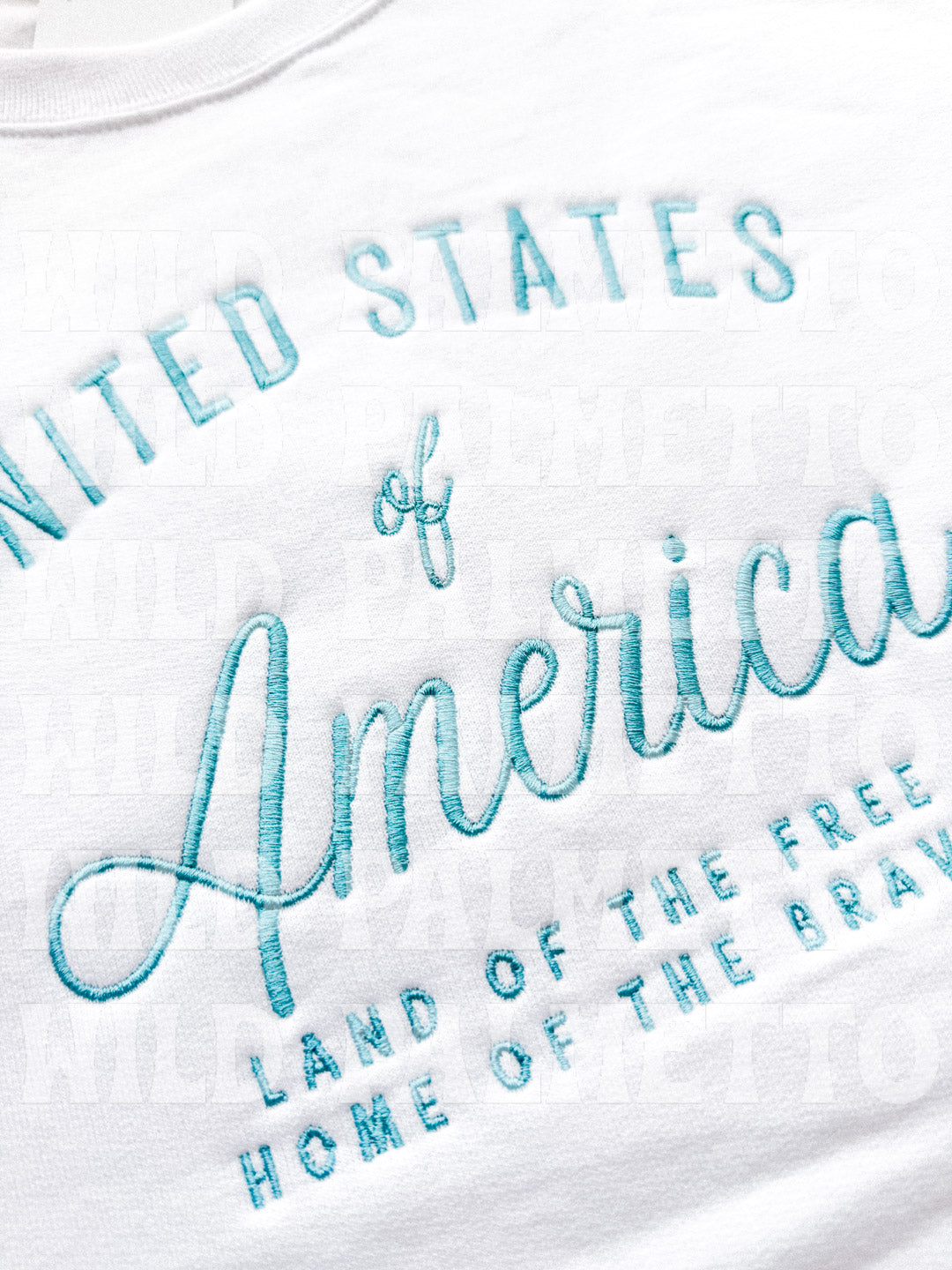 USA LAND OF THE FREE EMBROIDERED SWEATSHIRT *CUSTOMIZABLE*
