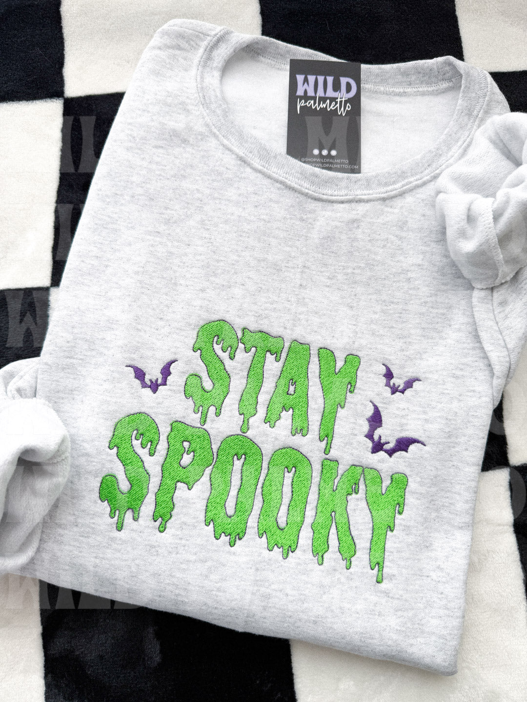 STAY SPOOKY EMBROIDERED SWEATSHIRT