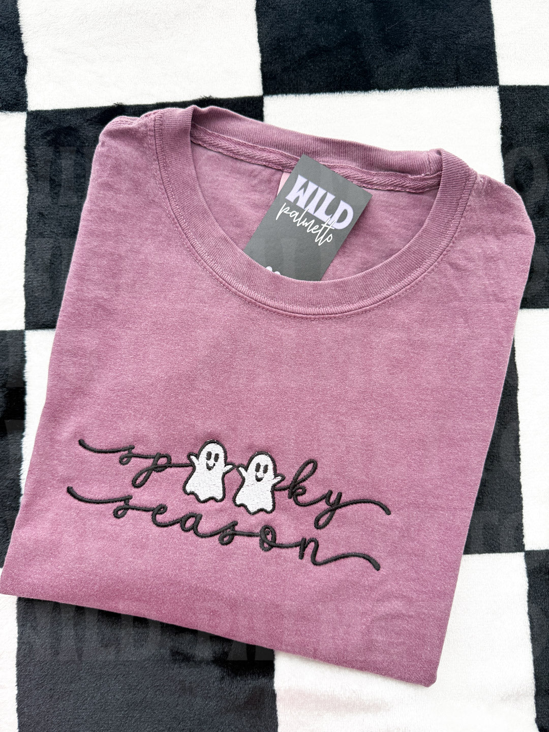 SPOOKY SEASON GHOSTS EMBROIDERED TEE