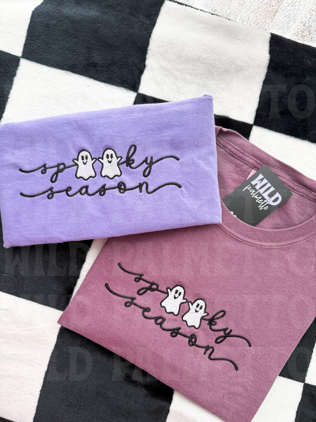 SPOOKY SEASON GHOSTS EMBROIDERED TEE