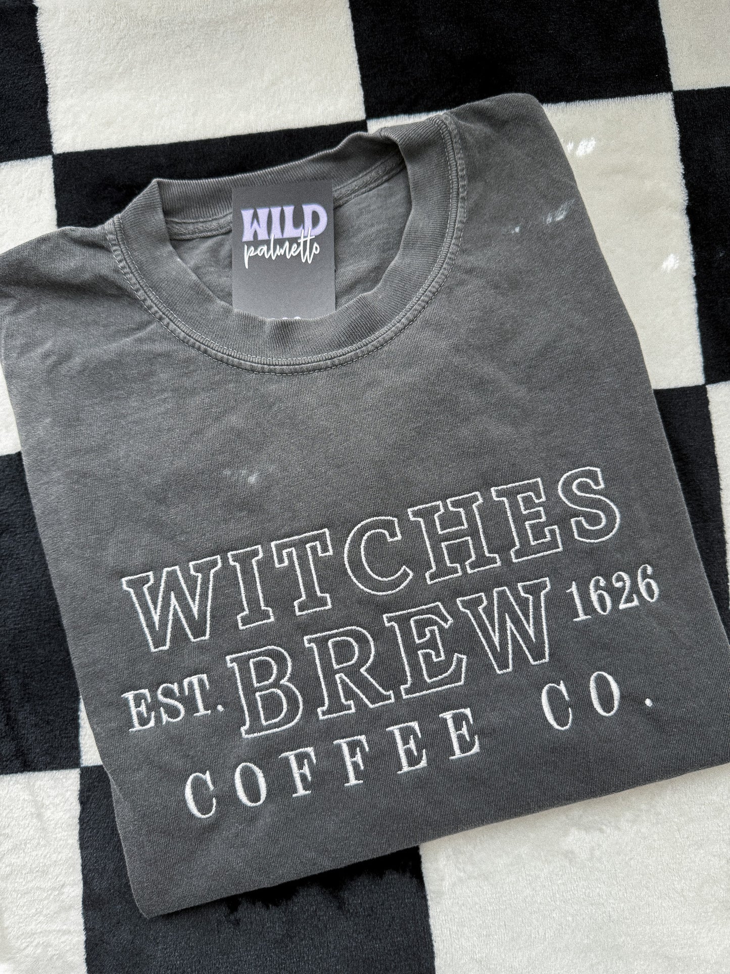 WITCHES BREW EMBROIDERED TEE
