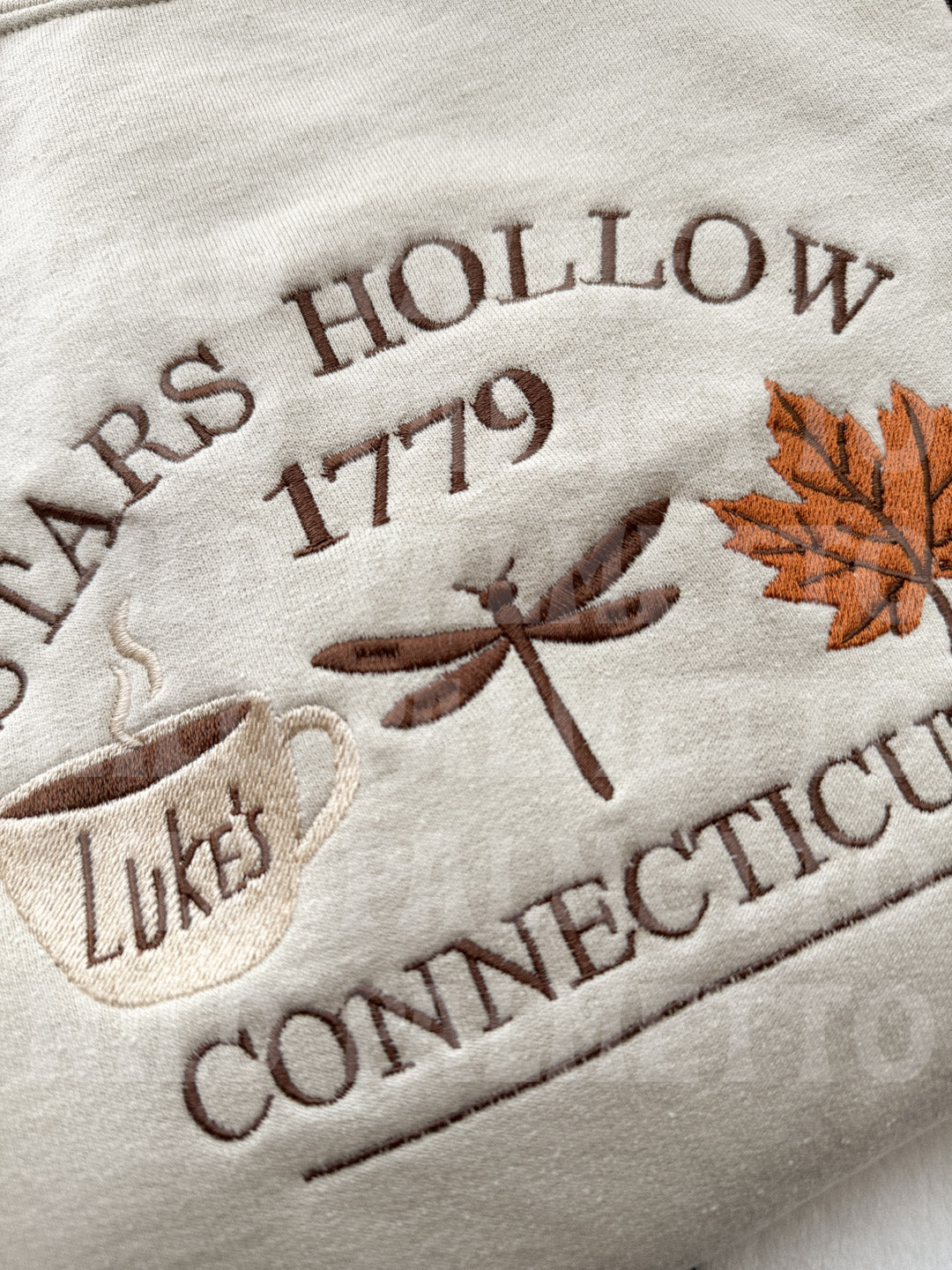 *SAMPLE SALE* STARS HOLLOW FALL EMBROIDERED SWEATSHIRT 2XL & 3XL | READY TO SHIP