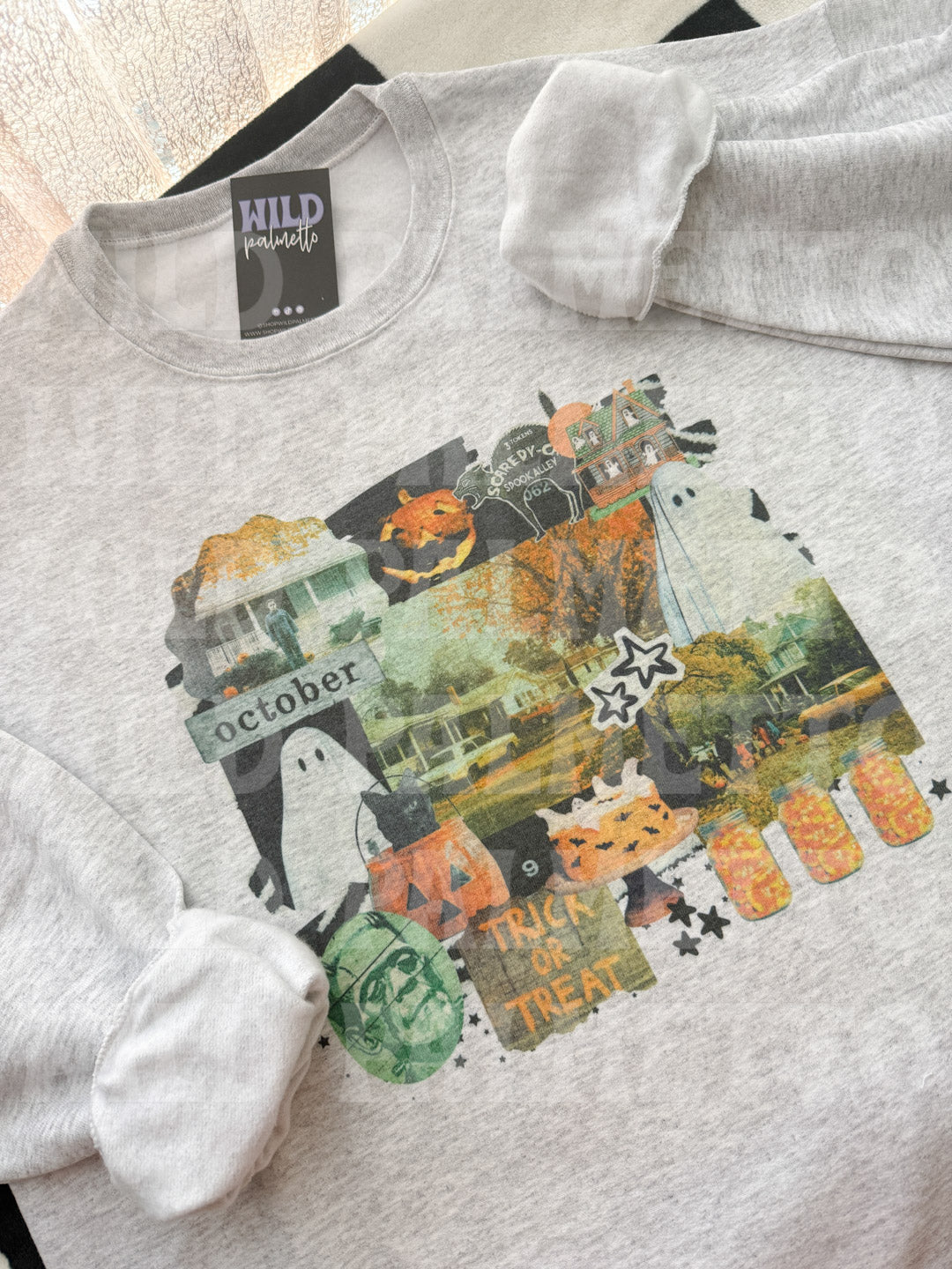 HALLOWEEN COLLAGE SWEATSHIRT