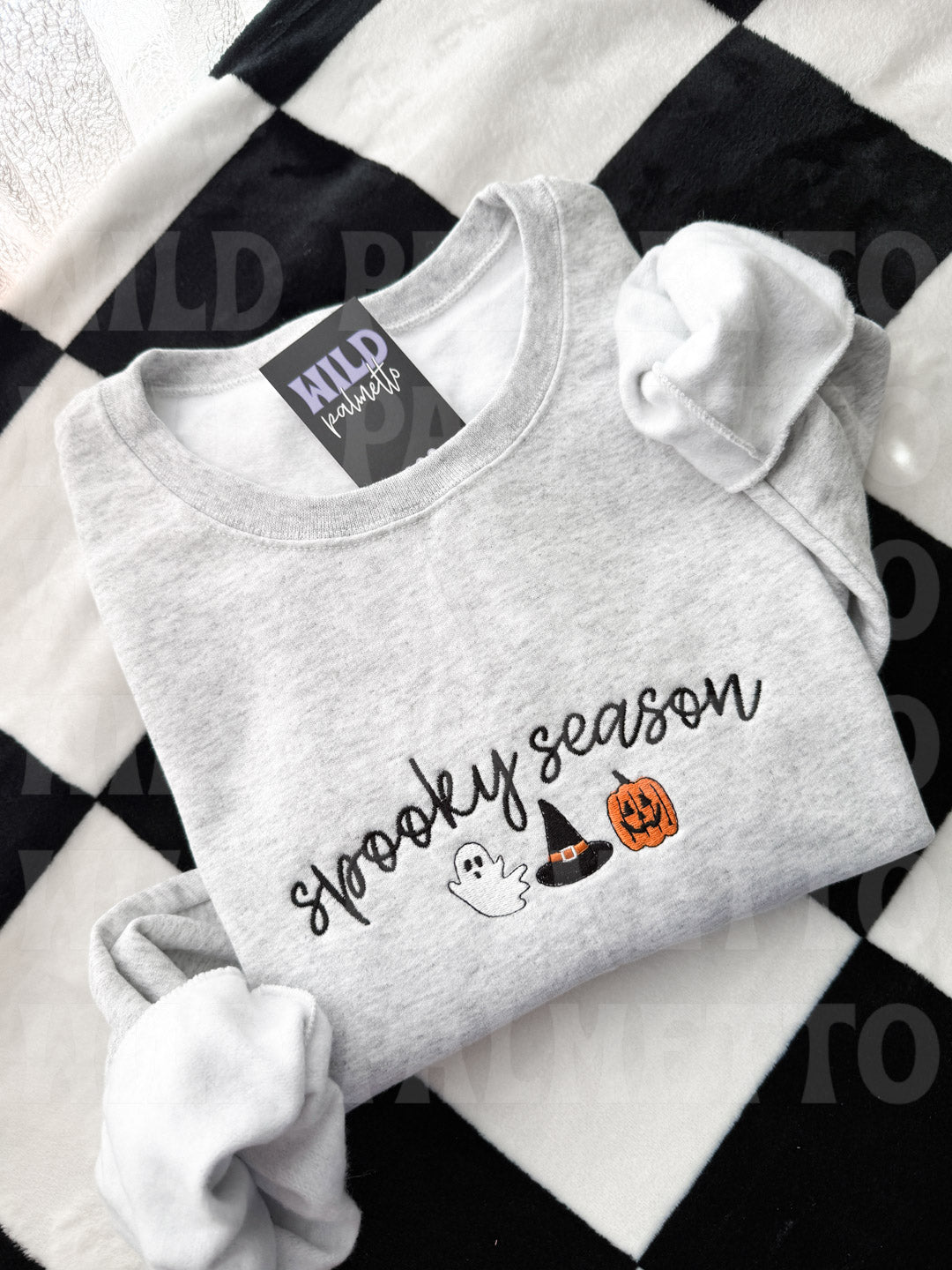 SPOOKY SEASON EMBROIDERED SWEATSHIRT