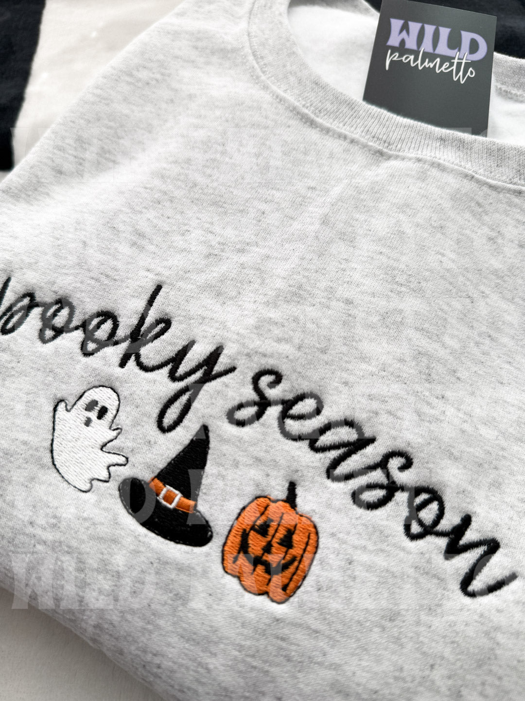 SPOOKY SEASON EMBROIDERED SWEATSHIRT