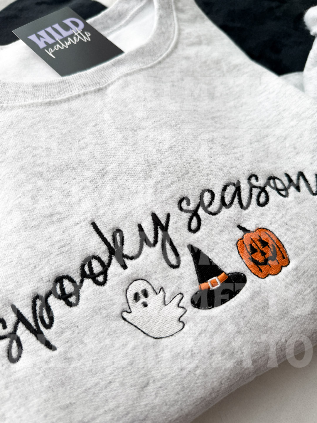 SPOOKY SEASON EMBROIDERED SWEATSHIRT