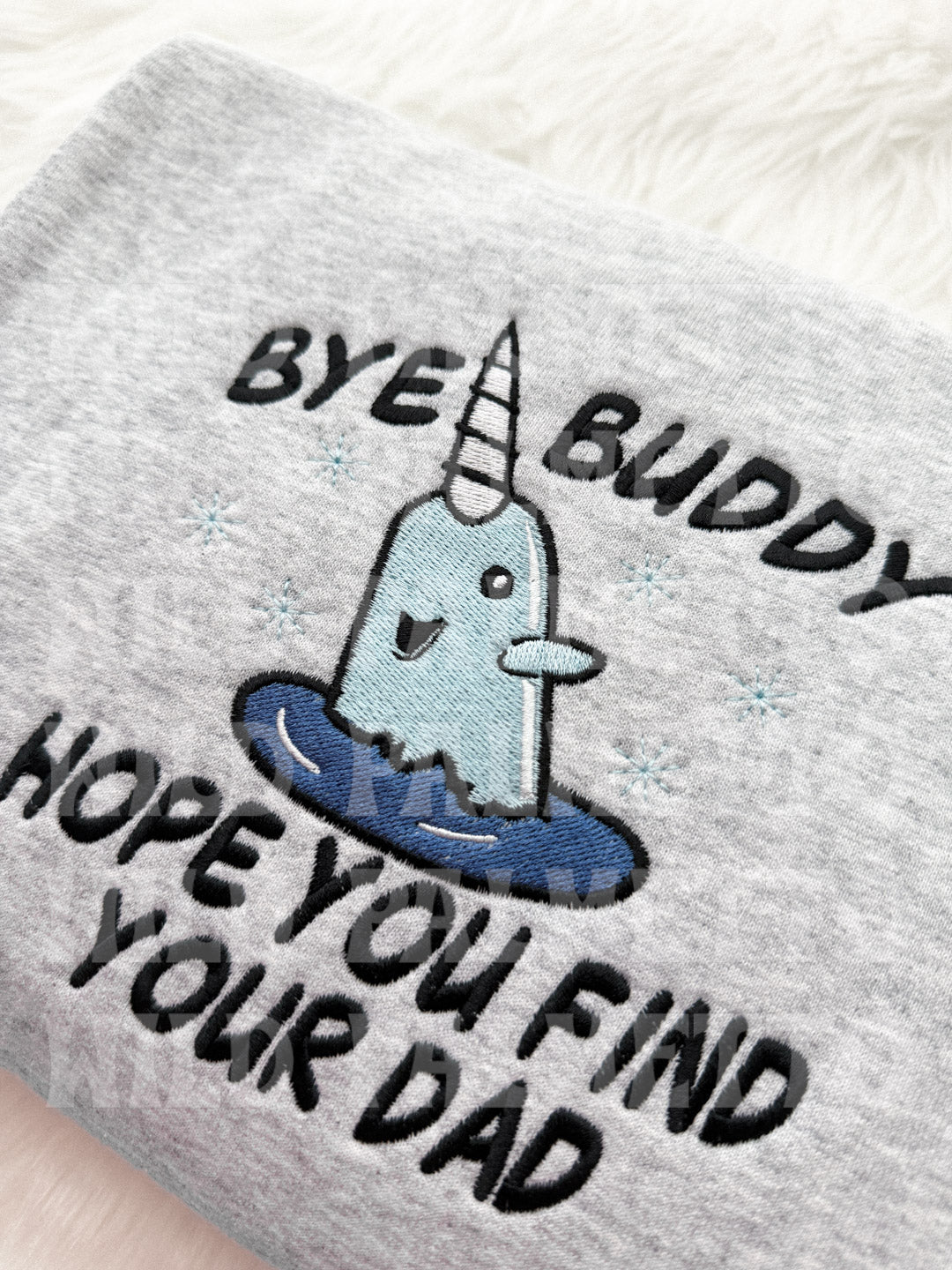 BYE BUDDY EMBROIDERED SWEATSHIRT