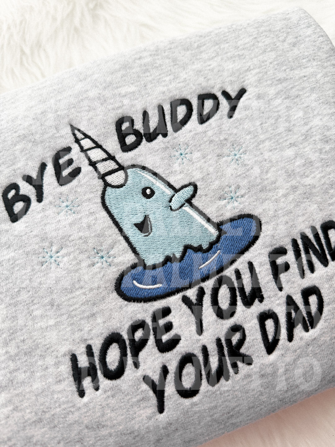 BYE BUDDY EMBROIDERED SWEATSHIRT