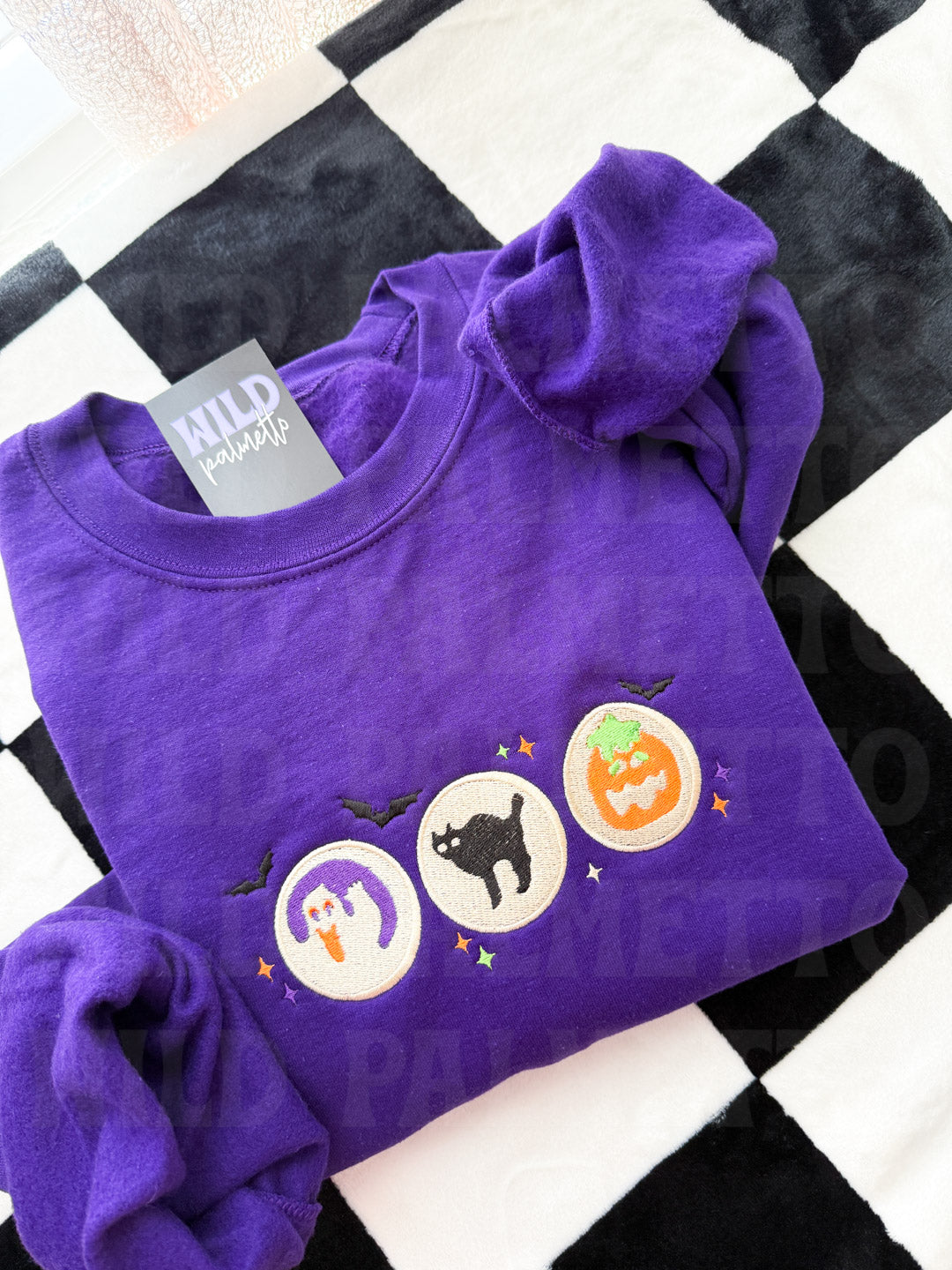 HALLOWEEN SUGAR COOKIE EMBROIDERED SWEATSHIRT