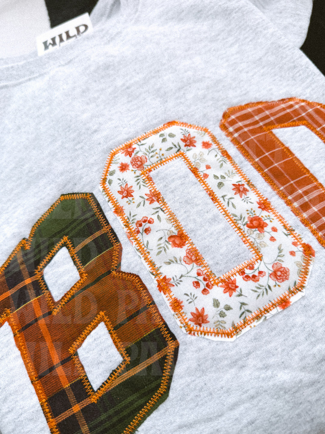 BOO EMBROIDERED SWEATSHIRT