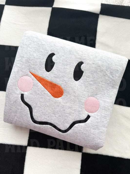 SNOWMAN EMBROIDERED SWEATSHIRT