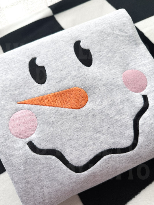 SNOWMAN EMBROIDERED SWEATSHIRT