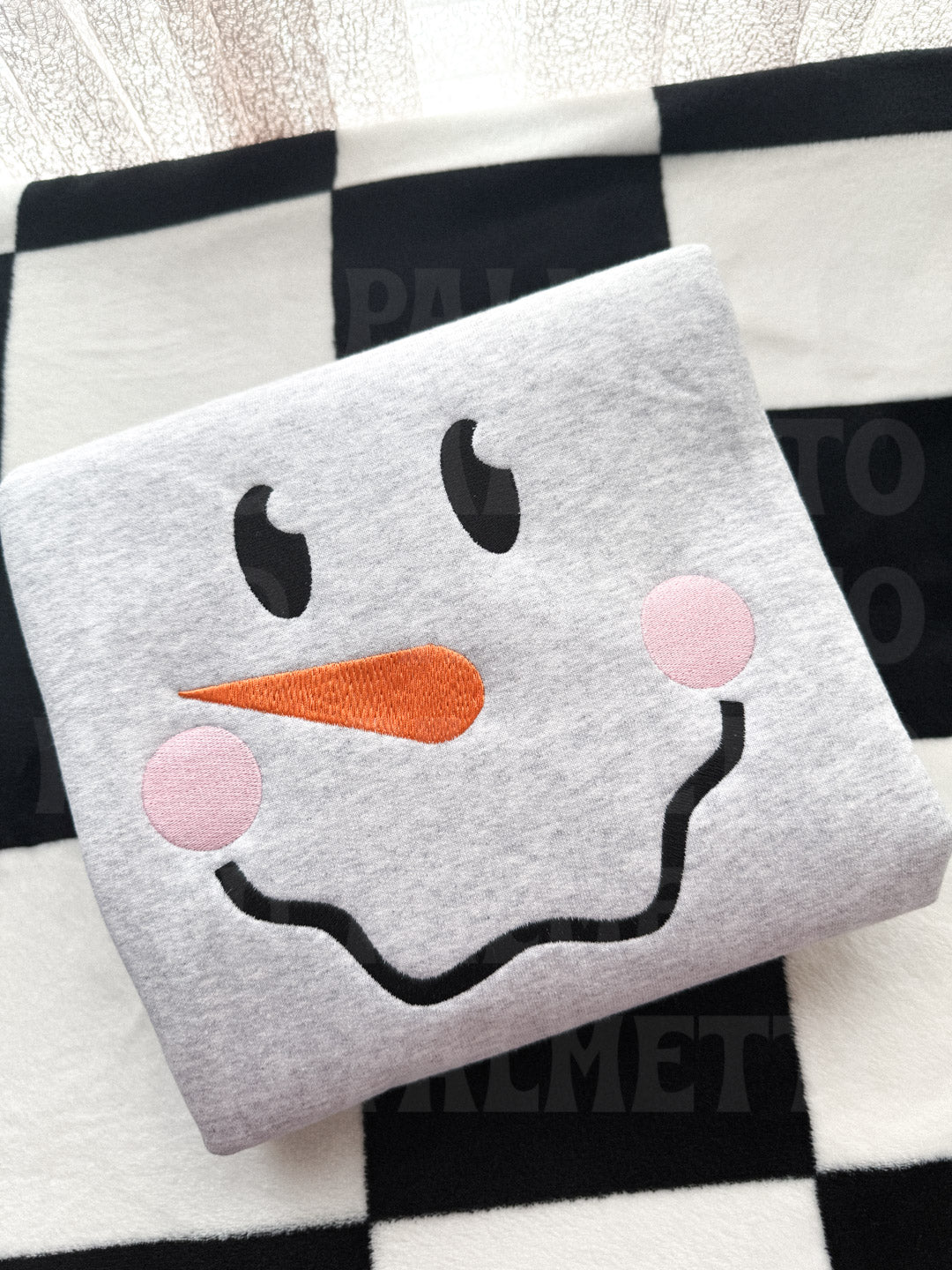 SNOWMAN EMBROIDERED SWEATSHIRT
