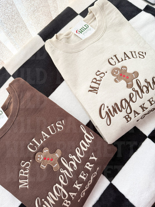 GINGERBREAD BAKERY EMBROIDERED SWEATSHIRT